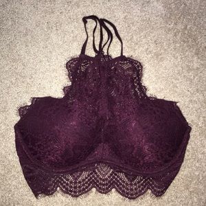 Purple lace bralette